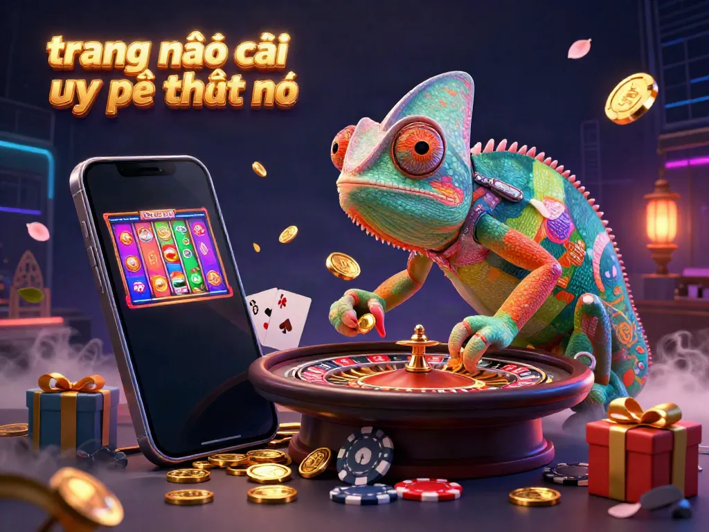 Experience the excitement of trang nhà cái uy tín phổ biến hiện nay illustrated with colorful casino elements.