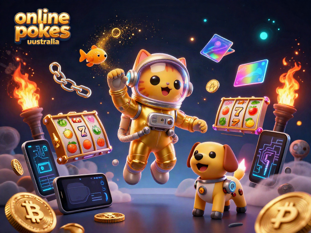 Spin and win with vibrant online pokies Australia featuring a space cat and robot dog!