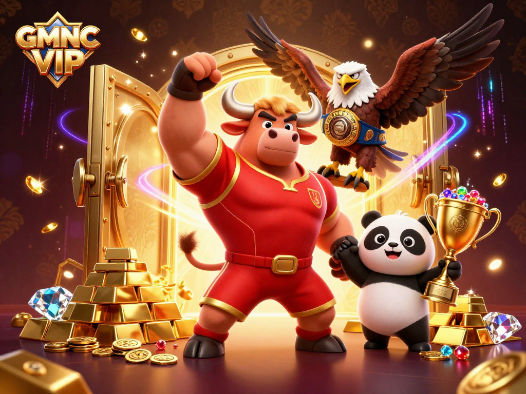Spin to win with GMNC VIP in a vibrant casino atmosphere bursting with riches.